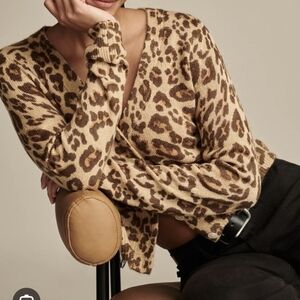 Leopard CASHMERE Print Cardigan
